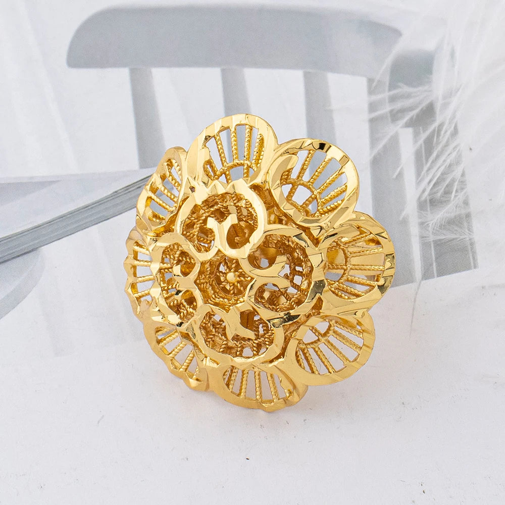 Vintage Filigree Flower Statement Ring - Design 8