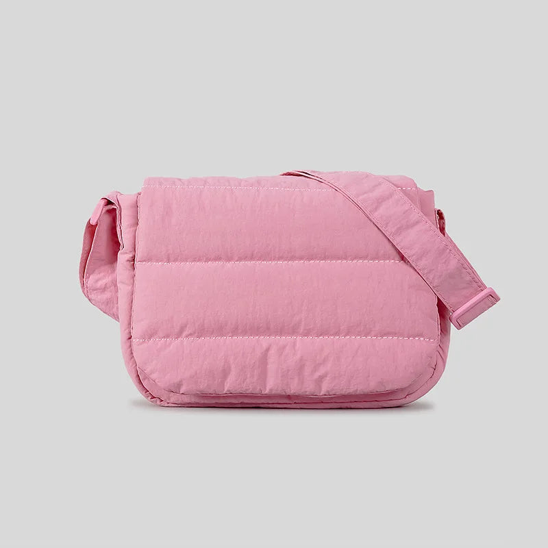 Small Quilted Flap Bag worn crossbody