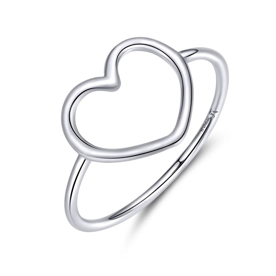 BAMOER Hollowed Heart Ring