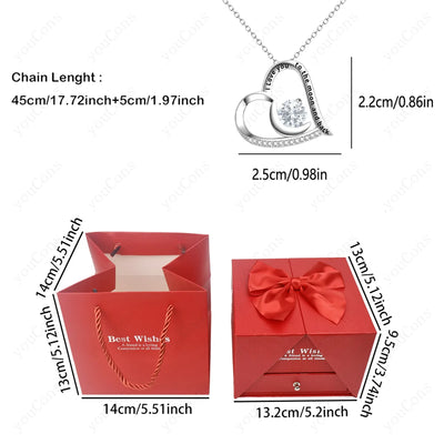 Heart Bow Pendant Necklace - Azurielle