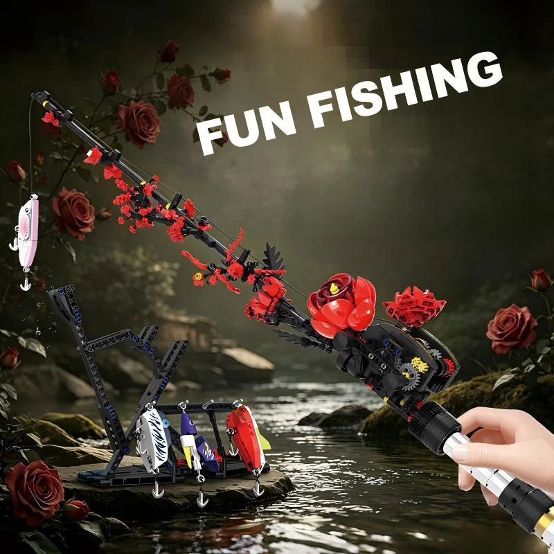 Fishing Rod Building Block Set close-up