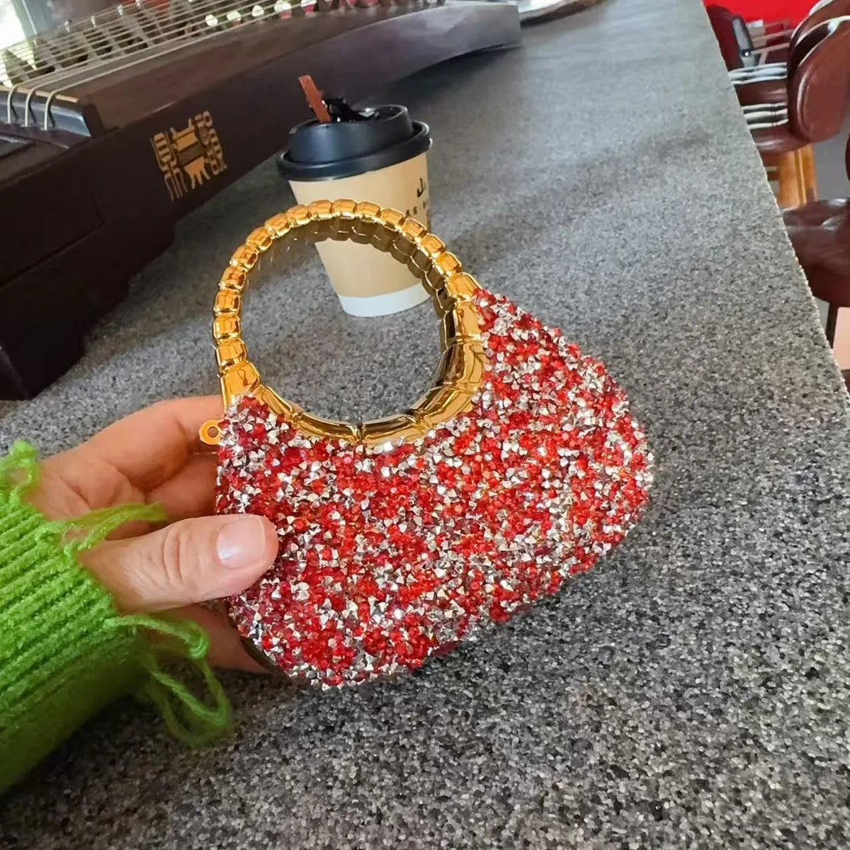 Mini Box Acrylic Clutch size reference