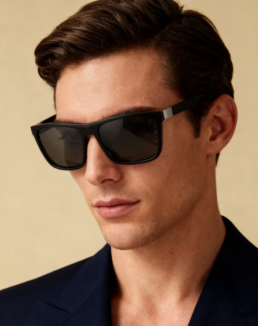 VeloShade Vintage Polarized Sunglasses - Black