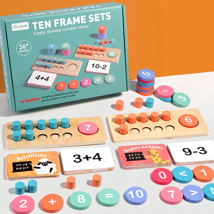 Wooden Number Matching Board