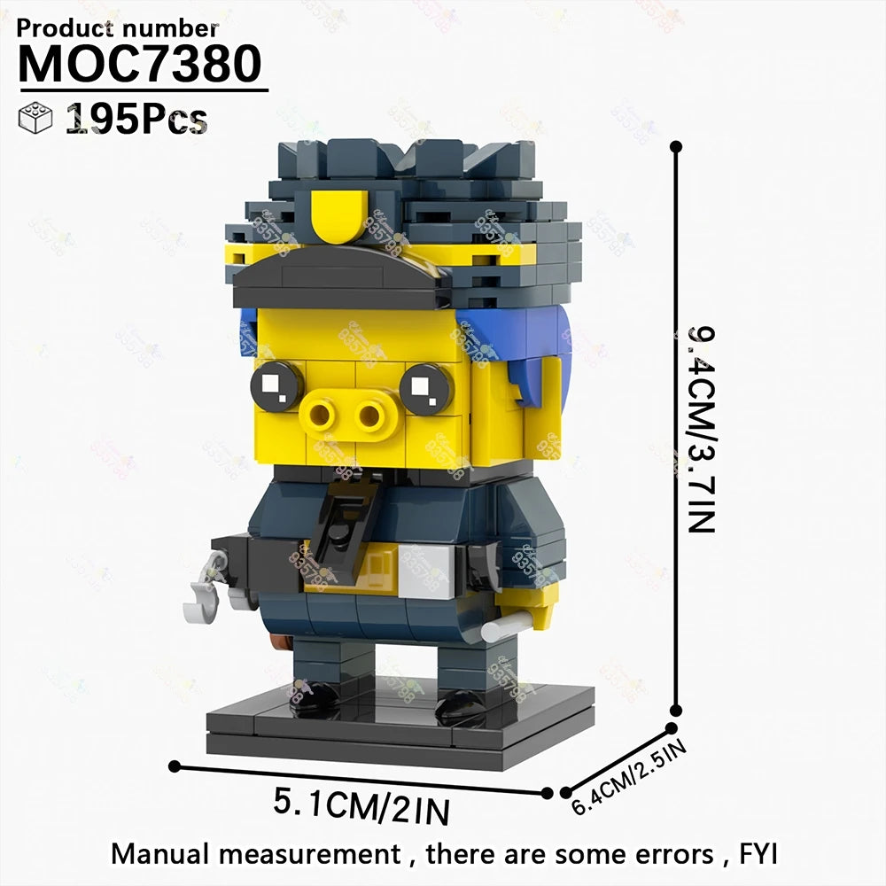 MOC Animation Series Brickheadzed Building Blocks Marge Bart Maggie Homer Figure Toy DIY Character Model Assembly Brick Kid Gift