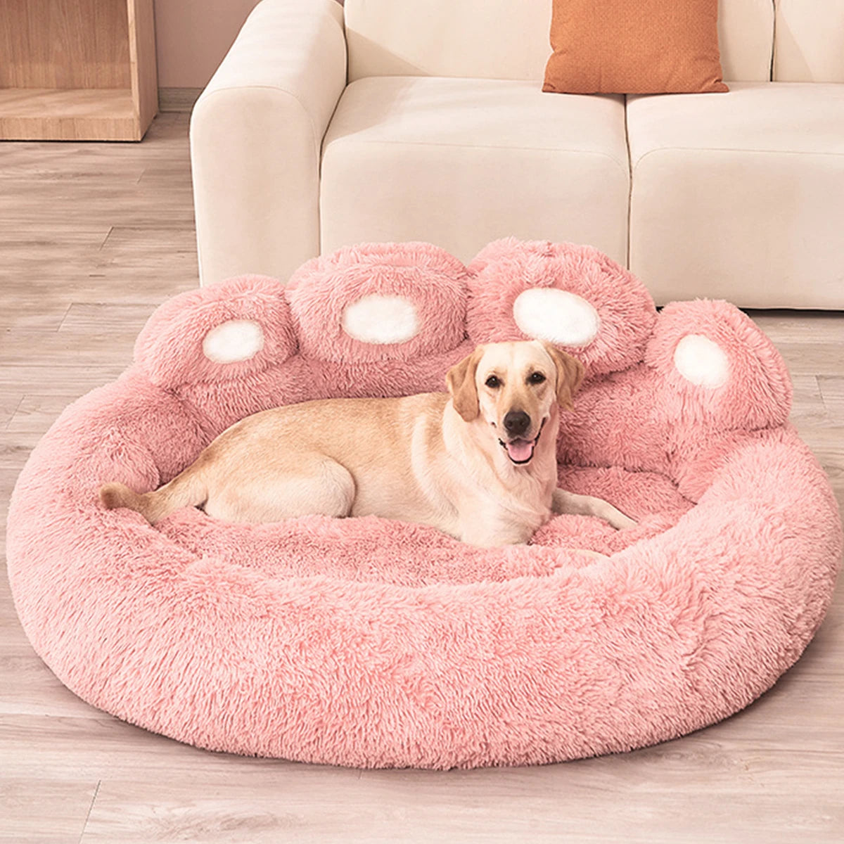 Fluffy Winter Pet Bed - Coffee