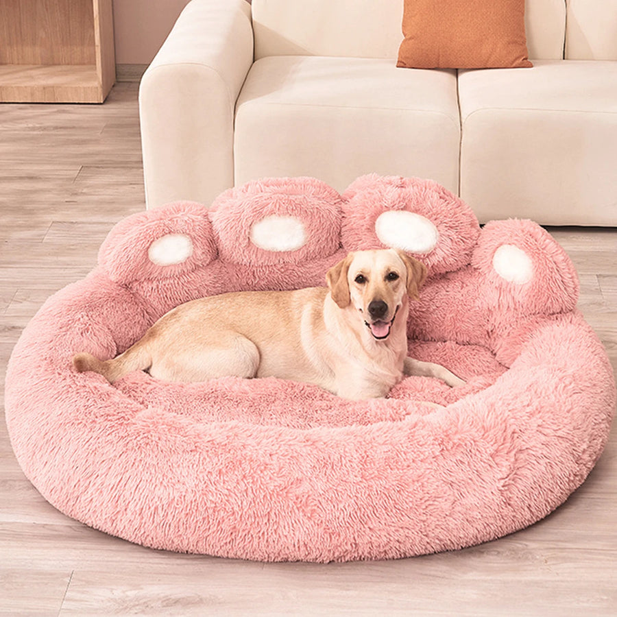 Fluffy Winter Pet Bed - Coffee