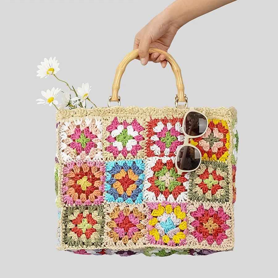 Bohemian Woven Beach Tote