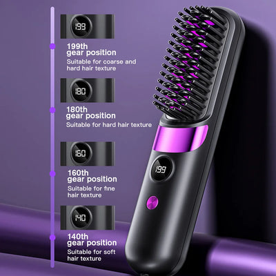 Lunara Glide Cordless Styling Brush - Off White