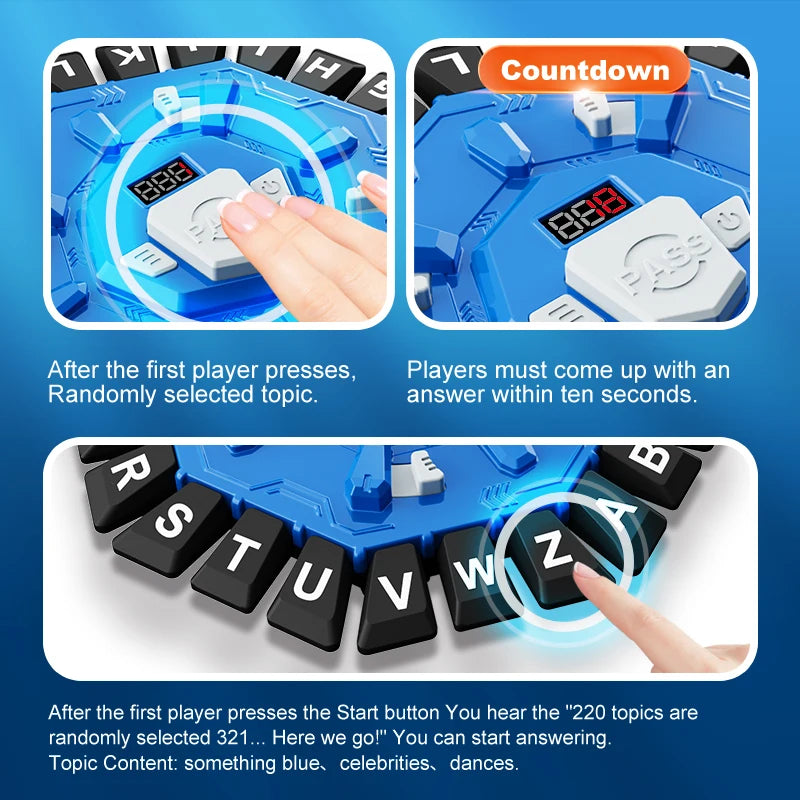 Digital Timer Word Game close-up