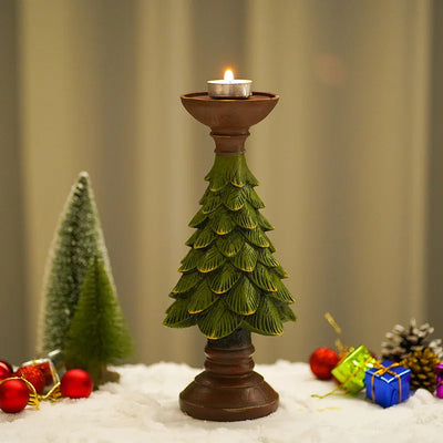 Christmas Tree Candle Holder - Gold