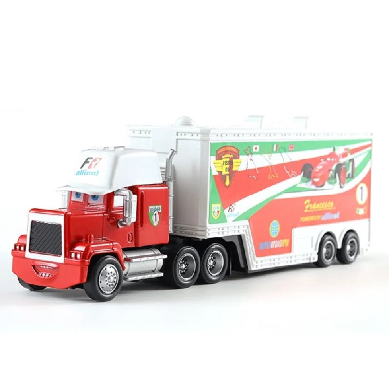 Pixar Cars Truck Birthday Gifts Mobilization Jackson Cool Sister Francisc Container Truck Set Car Model Toy Truck Ornaments