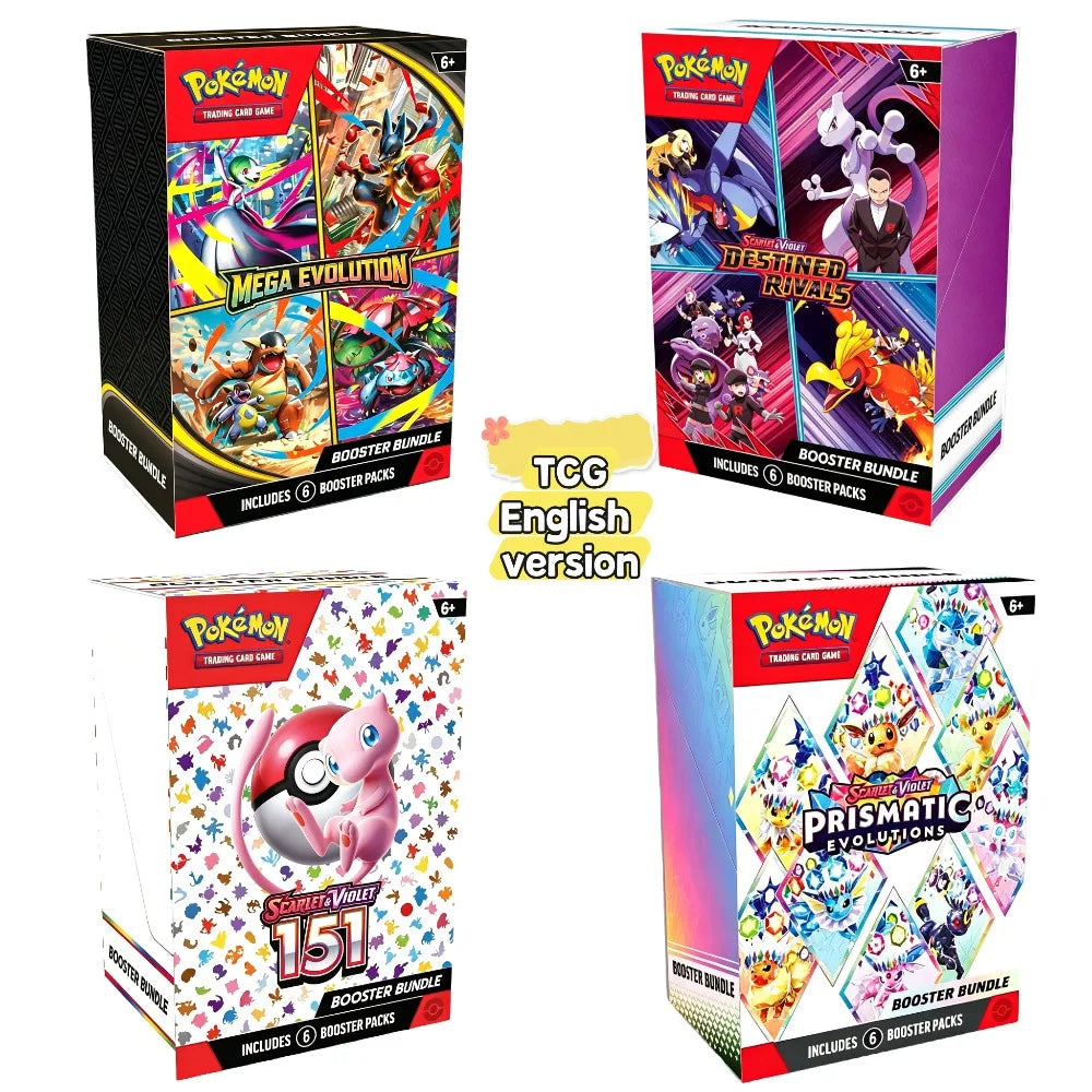 Pokémon Card V10 Booster Bundle Destined Rivals Prismatic Evolutions Scarlet Violet 151 English ME01 Booster Cards Toys Gifts