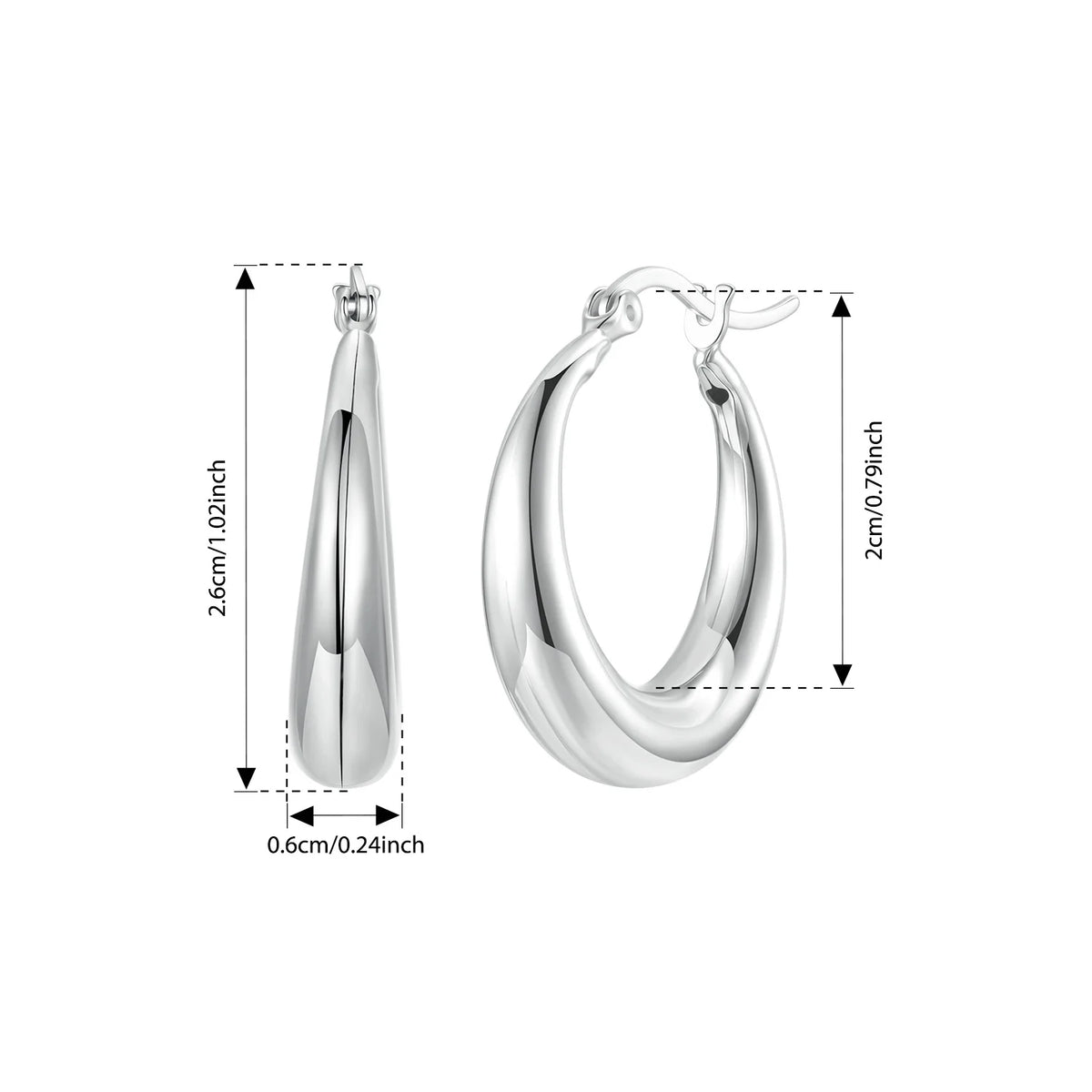 BAMOER Chunky Hoop Earrings gift presentation