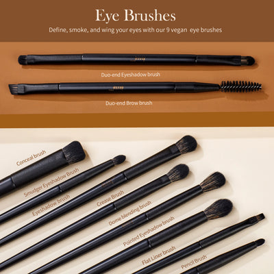 Jessup Makeup Brushes Set,10-14pcs Make Up Brush Contour Foundation Powder Eyeshadow Highlight Blending Concealer Liner T336