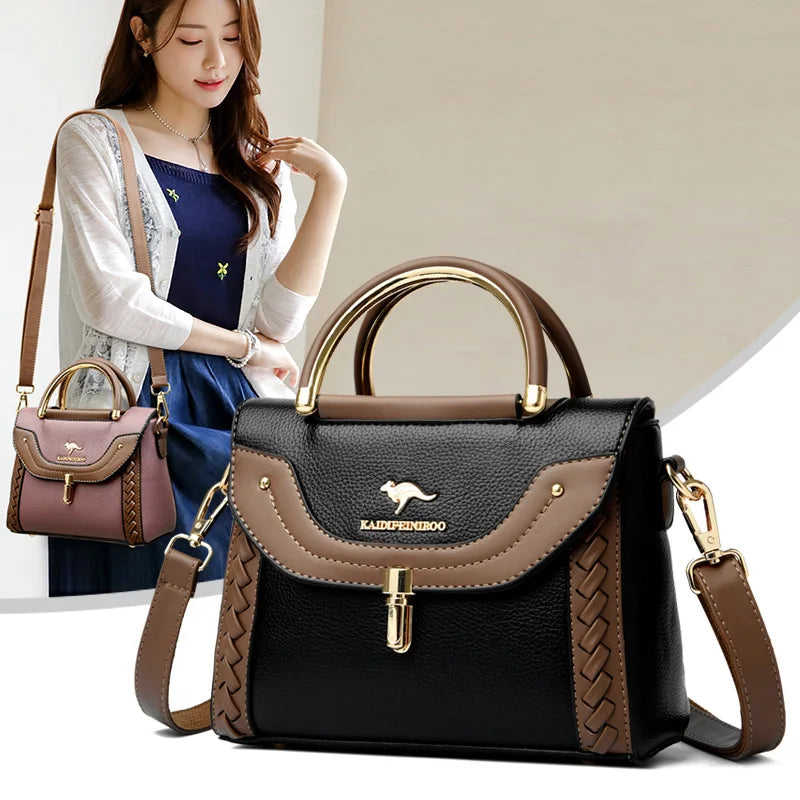 Faux Leather Crossbody Bag