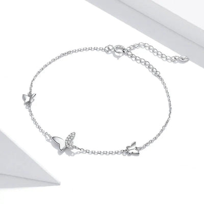 BAMOER Flying Butterfly Silver Bracelet clasp detail