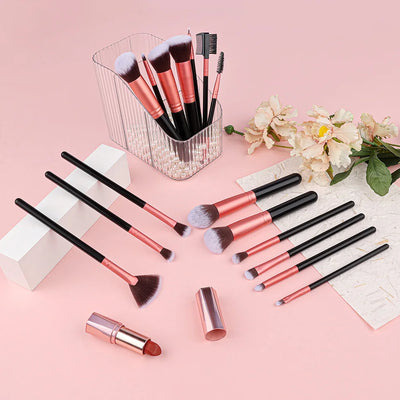 Lunovia BeautyPro Makeup Brush Set full set layout