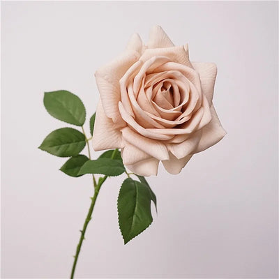 Roselle Real-Touch Rose Bouquet - Pearl White