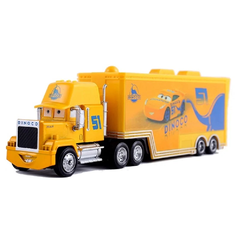 Pixar Cars Truck Birthday Gifts Mobilization Jackson Cool Sister Francisc Container Truck Set Car Model Toy Truck Ornaments