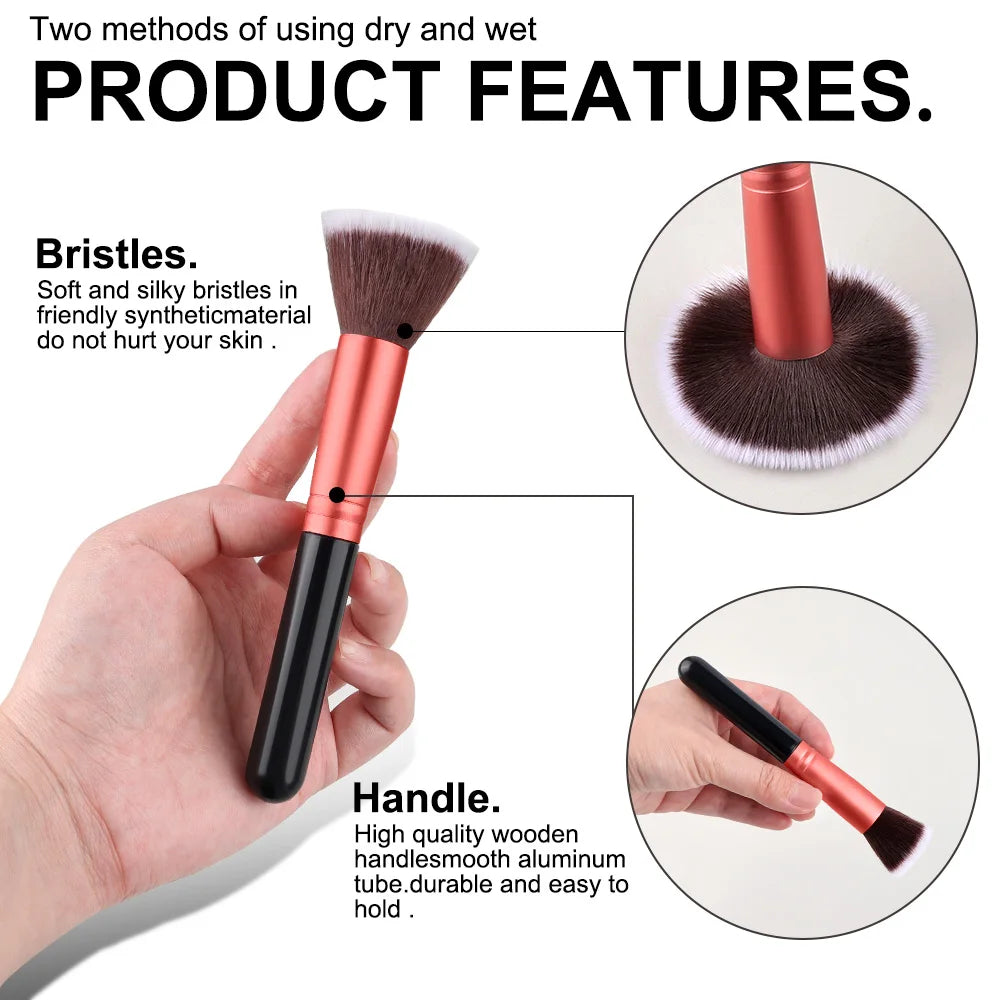 Lunovia BeautyPro Makeup Brush Set bristle detail