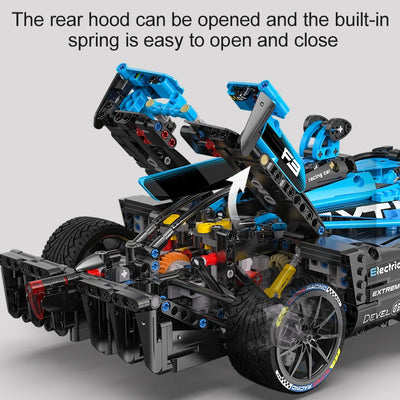 RC Drift Racing Car Building Block Set components