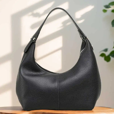 Soft PU Leather Hobo Bag - White