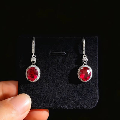 Veloria Gemstone Stud Earrings - Sapphire