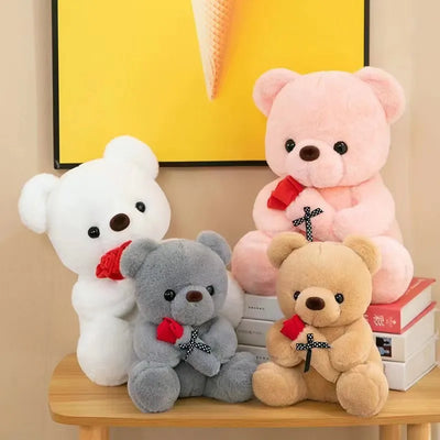 Wedding Rose Bear Plush Toy - Khaki