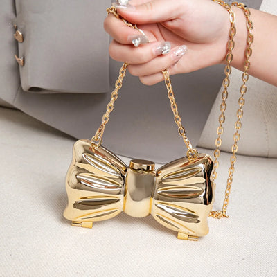 Round Acrylic Evening Clutch worn crossbody