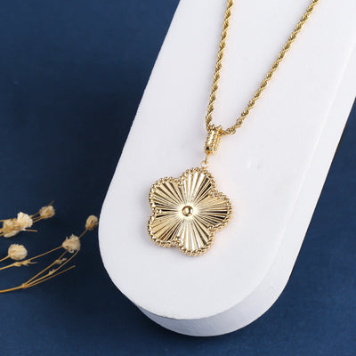 Clover Pendant Necklace worn