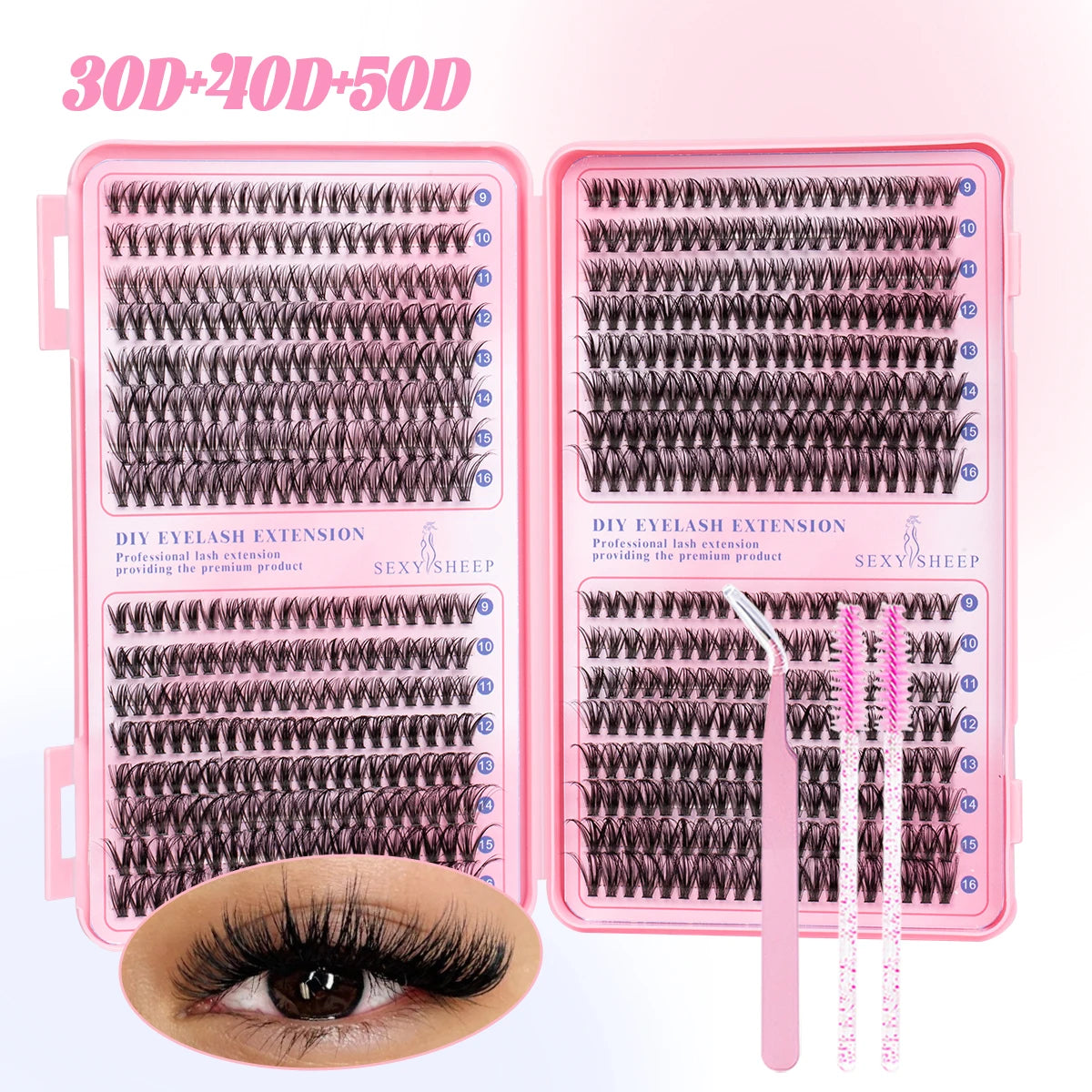 Reusable DIY Cluster Lashes Kit variety view