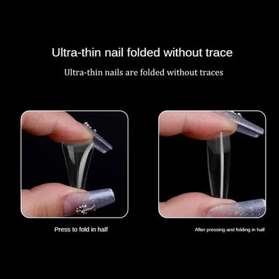 550-Piece Soft Gel Nail Tip Set - Short Coffin