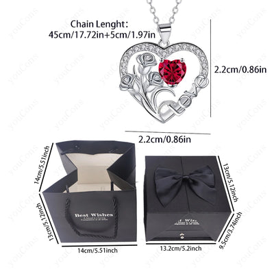 Zircon Heart Necklace - Roselique