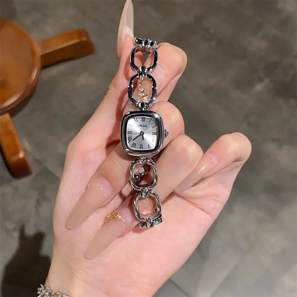 Women's Gold Quartz Watch dial detail