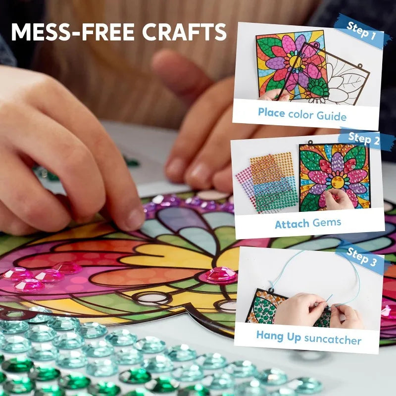 JOYFY Suncatcher Gem Art Kit in use