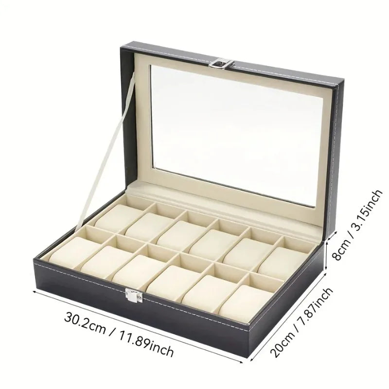 12-Slot Watch Organizer Box size reference