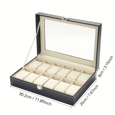 12-Slot Watch Organizer Box size reference