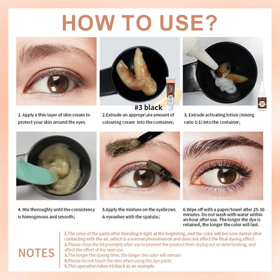 DIY Eyebrow Tint Kit - application step