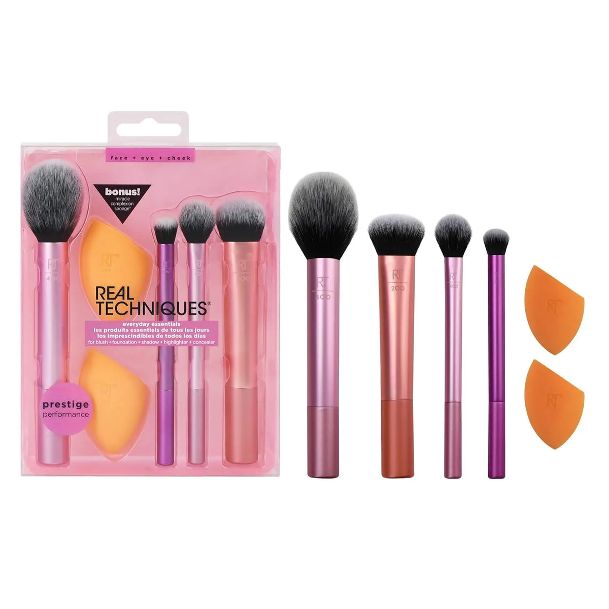 Real Techniques Everyday Essentials 5-Piece Brush & Sponge Set packaging