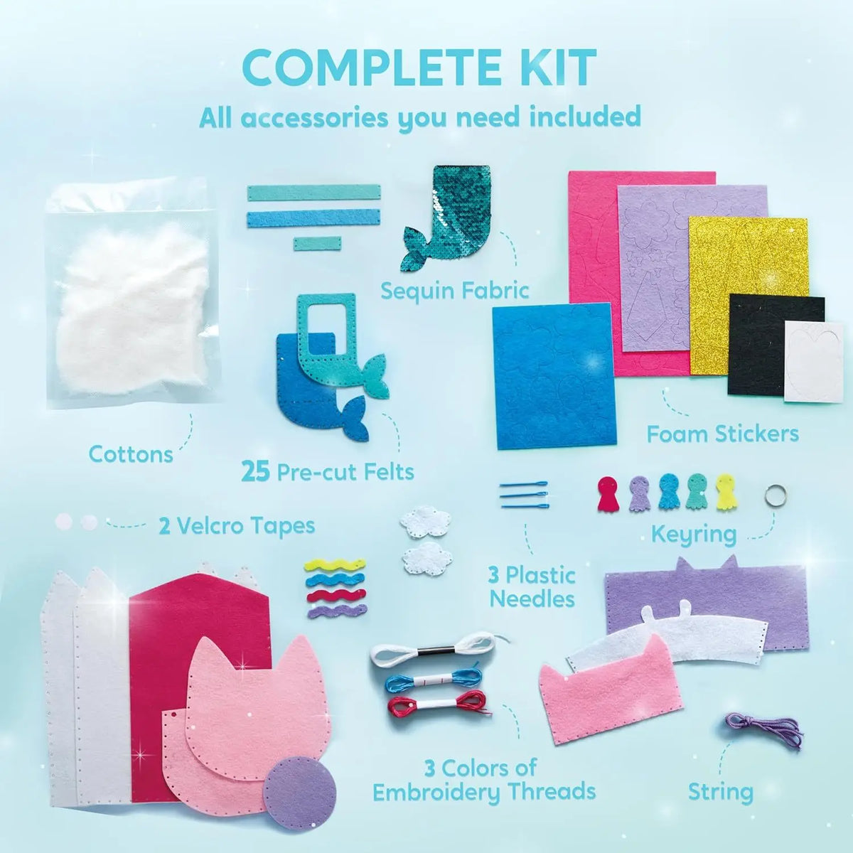 JOYFY First Sewing Kit finished projects