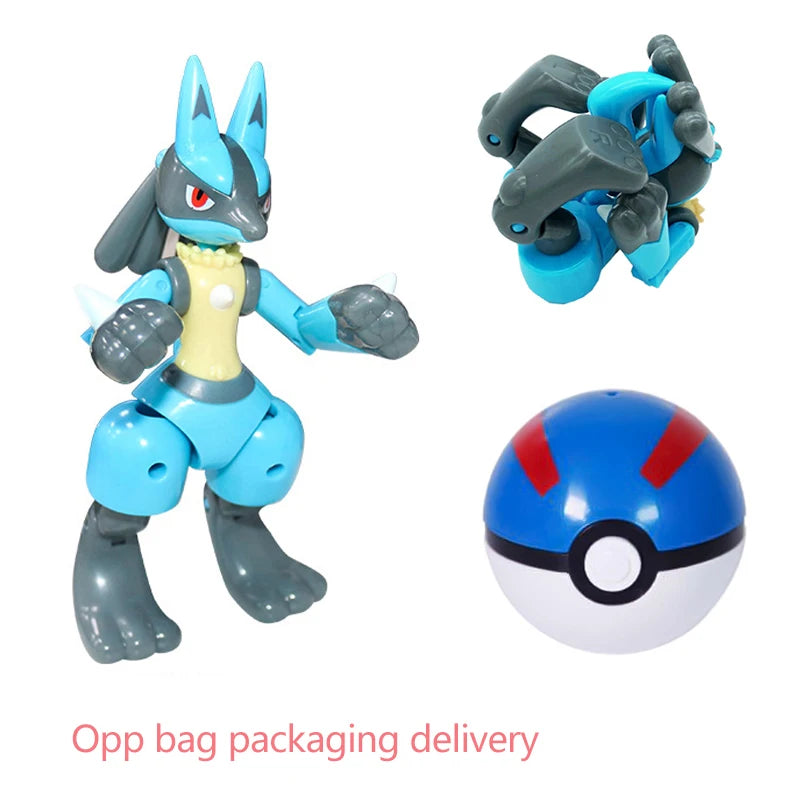 22 Styles Pokemon Action Figure Poke Ball Toy Doll Pikachu Eevee Gyarados Charizard Mew Mewtwo Elf Pocket Monster Pokeball Model