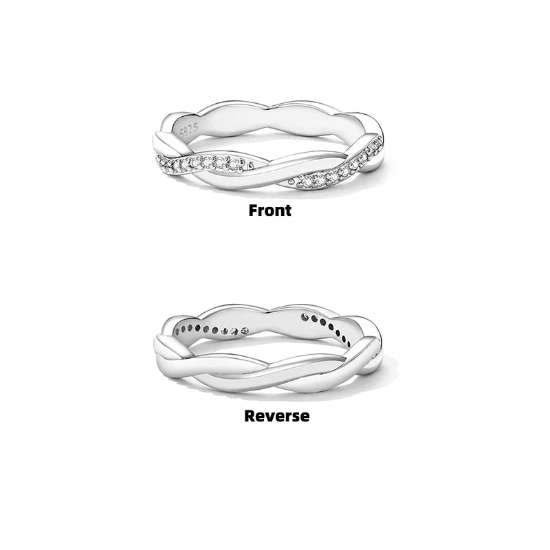 BAMOER Twisted Rope Ring - Gold