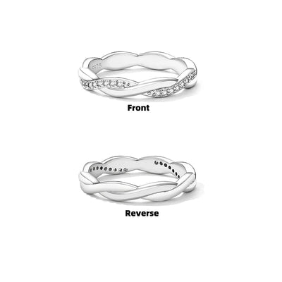 BAMOER Twisted Rope Ring - Gold
