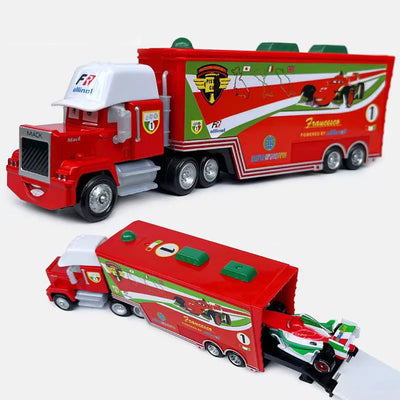 Pixar Cars Truck Birthday Gifts Mobilization Jackson Cool Sister Francisc Container Truck Set Car Model Toy Truck Ornaments