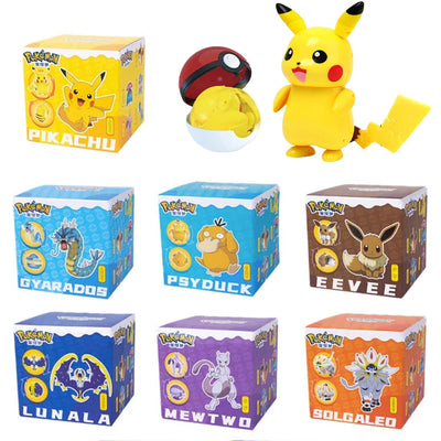22 Styles Pokemon Action Figure Poke Ball Toy Doll Pikachu Eevee Gyarados Charizard Mew Mewtwo Elf Pocket Monster Pokeball Model