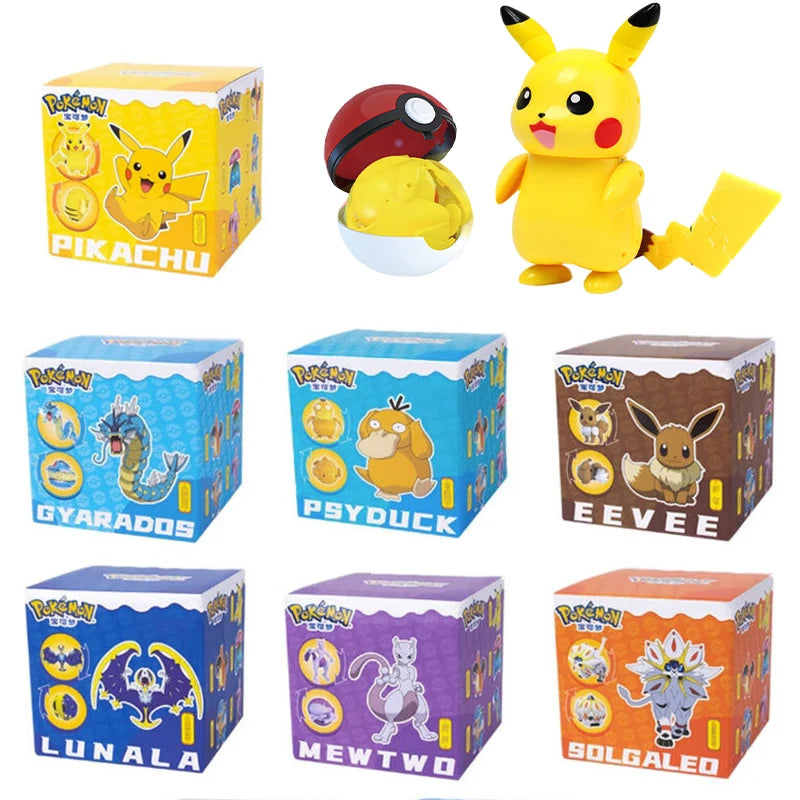 22 Styles Pokemon Action Figure Poke Ball Toy Doll Pikachu Eevee Gyarados Charizard Mew Mewtwo Elf Pocket Monster Pokeball Model