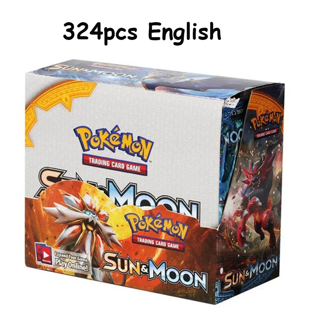 ★Newest 324Pcs Pokemon Cards Sun & Moon XY Evolutions Pokemon Booster Box Collectible Tradiner Card Game toy for children！