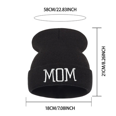 Family Bond Matching Beanie Set - Black, Pink & Khaki