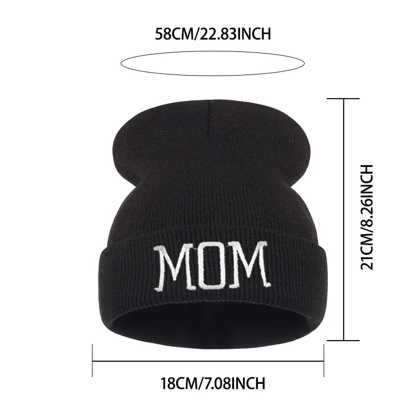 Family Bond Matching Beanie Set - Black, Pink & Khaki